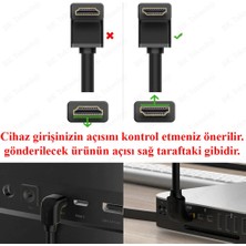 BK Teknoloji 90 Derece L Tipi Açılı HDMI Erkek-Dişi Uzatma Kablosu 50CM