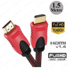 BK Teknoloji Yüksek Hızlı Full Hd 3D Örgülü HDMI Kablo - 1.5 Metre