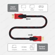 BK Teknoloji Yüksek Hızlı Full Hd 3D Örgülü HDMI Kablo - 1.5 Metre