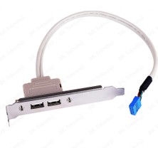 Pc Anakart 9 Pin Header 2 Port USB 2.0 Anakart Arka Panel Genişletme Braketi
