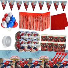 Öfn Aksesuar Örümcek Adam Lüks Doğum Günü Seti