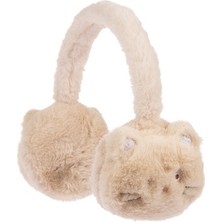 Kitti Arıcı Store Yeni Sezon  Kız Çocuk Kışlık Krem  Rengi Peluş Kulaklık