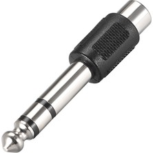 BK Teknoloji 6.35MM 1/4" Stereo Fiş Erkek - Rca Dişi Ses Jakı Dönüştürücü Adaptör