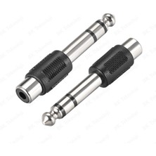 BK Teknoloji 6.35MM 1/4" Stereo Fiş Erkek - Rca Dişi Ses Jakı Dönüştürücü Adaptör