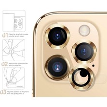 KVK Privacy Apple iPhone 12 Pro Max Kamera Lensi Mercek Lensi Koruyucu Gold 3 Adet