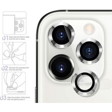 KVK Privacy Apple iPhone 12 Pro ,11 Pro, 11 Pro Max Gümüş Temperli Kamera-Mercek Lens Koruyucu 3 Adet