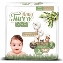 Baby Turco Bebek Bebek Bezi 2 Aylık Paket 5 Numara 12-25 kg 240 Adet