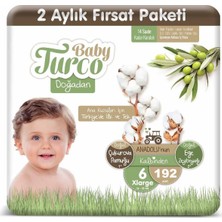 Baby Turco Bebek Bebek Bezi 2 Aylık Paket 6 Numara 16-25 kg 192 Adet