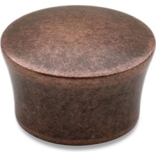 Badem10 Mayra Düğme Çekmece Dolap Kapak Kulpu Kulbu Antik Bakır Metal Kulp