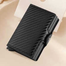 Surjion Taşınabilir Cüzdan Anti Scratch Alaşımlı Çift Kart Tutucu Erkekler Için (Yurt Dışından)