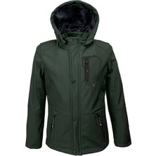 MACSYLEN Su Ve Rüzgar Geçirmez Shoftshell Içi Kürklü Mont Haki 2XL