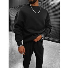 Serazat Erkek Kadın Oversize Bisiklet Yaka Sweatshirt Düşük Omuz % 100 Pamuk. Tiftiklenme Yapmaz.