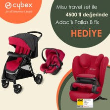 Cybex CBX Misu Tek Elle Katlanan Travel Sistem Bebek Arabası + ADAC'lı Pallas B Fix Latch isofix Oto Koltuğu 9-36 kg