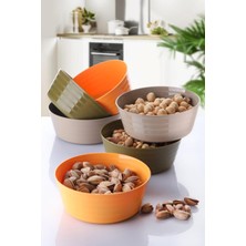 Mim Life 6'lı Plastik Çerezlik Kase, Mama Tabağı, Sunum Tabağı, Meyve Tabağı