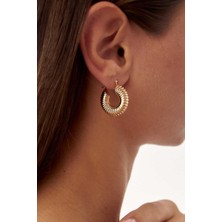 By Golden House Dome Çizgi Küpe