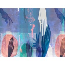 Eko Dekor 3 Boyutlu Duvar Kağıtları Hands Özel Tasarım Duvar Kağıdı Kanvas Tek Parca