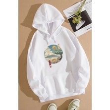 Unisex Neighbor's Ukiyo E Baskılı Sweatshirt