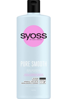 Syoss Pure Mıcellar Sampuan 500Ml 1 Adet Saç Bakım Şampuanı