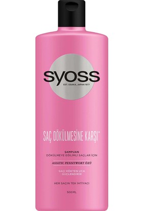 Syoss Saç Dökülmesine Karşı Şampuan 500Ml 1 Adet Saç Bakım Şampuanı