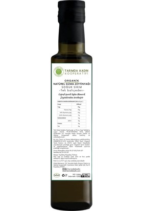 Tarımda Kadın Kooperatifi Organik Memecik Naturel Sızma Zeytinyağı Soğuk Sıkım 250 ml