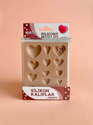 HOBİ MARKET ART Silicone Moulds Silikon Epoksi,hamur ve Polimer Kil Kalıbı Hearts