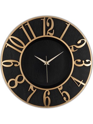 Galaxy Ds Siyah Kasa Gold Rakam Desenli Saat