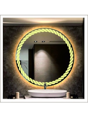 Dnr-MirrorDnr-Mirror 70 cm Günışığı Ledli Tasarım Kumlamalı Banyo Aynası Makyaj Aynası Işıklı Ayna