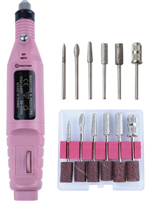 Dempower Elektrikli Manikür-Pedikür-Törpü Makinesi Pembe