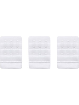 Nbb 3 Adet Beyaz 3 Kancalı Sütyen Uzatıcı Agraf (Kopça)