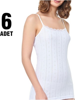 Tutku Elestan Ip Askılı Jakarlı Bayan Atlet 6'lı