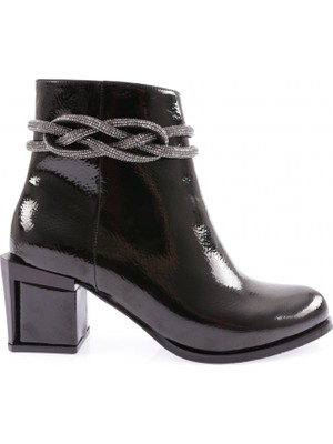 DGN 890-22K Kadin Simli Ip Detayli Topuklu Bot