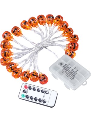 Cadia Pumpkin String Işık Cadılar Bayramı Ürkütücü LED Işıklar Hasat Çubuk Dekor 5m 40 LED (Yurt Dışından)