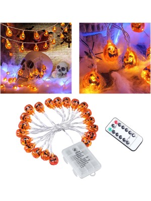 Cadia Pumpkin String Işık Cadılar Bayramı Ürkütücü LED Işıklar Hasat Çubuk Dekor 5m 40 LED (Yurt Dışından)