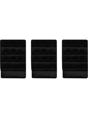 Nbb 3 Adet Siyah 3 Kancalı Sütyen Uzatıcı Agraf (Kopça)