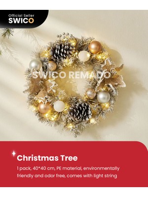 Swico Remado Dize Işıklı Yaratıcı Noel Çelengi (Yurt Dışından)