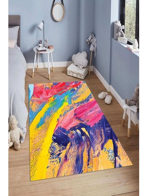 Napoli Home Dijital Baskılı Kaymaz Taban Yıkanabilir Kolay Temizlenir Modern Çocuk Odası Halısı NDÇ-HP-666