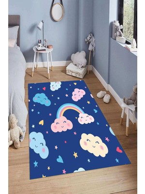 Napoli Home Dijital Baskılı Kaymaz Taban Yıkanabilir Kolay Temizlenir Modern Çocuk Odası Halısı NDÇ-HP-684