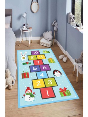 Napoli Home Dijital Baskılı Kaymaz Taban Yıkanabilir Kolay Temizlenir Modern Çocuk Odası Halısı NDÇ-HP-692