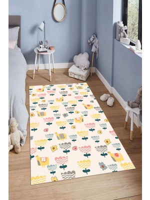 Napoli Home Dijital Baskılı Kaymaz Taban Yıkanabilir Kolay Temizlenir Modern Çocuk Odası Halısı NDÇ-HT-268