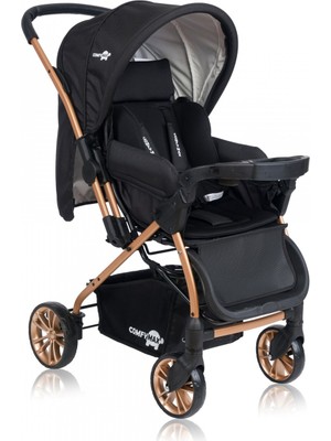 Comfymax Çift Yönlü Lüks Bebek Arabası - Black Thunder