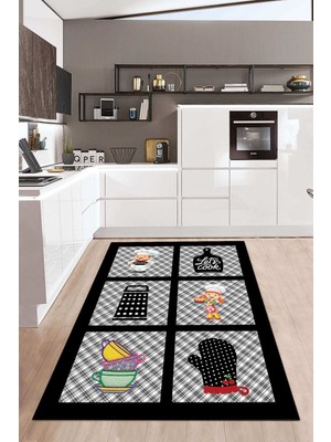 Napoli Home Dijital Baskılı Kaymaz Taban Yıkanabilir Kolay Temizlenir Mutfak Halısı NDM-HT-822