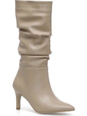 Nine West Adelal 2pr Krem Kadın Topuklu Çizme