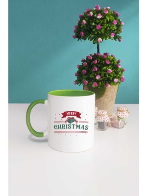 Merry Christmas Yılbaşı Hediyesi Kupa Bardak Yeşil