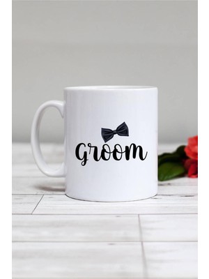 Groom Damat Hediye Kupa Bardak Beyaz