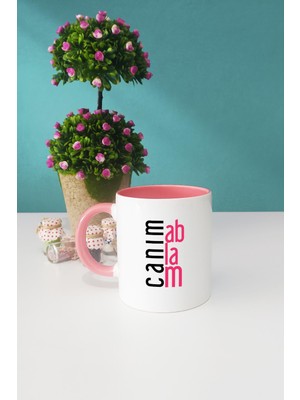 Hedizu Ablaya Hediye Canım Ablam Kupa Bardak Pembe