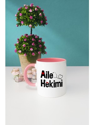 Aile Hekimi Doktora Hediye Kupa Bardak Pembe