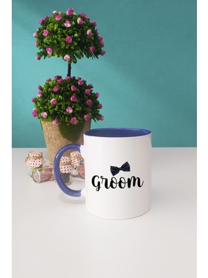 Hedizu Groom Damat Hediye Kupa Bardak Lacivert
