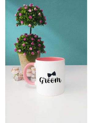 Groom Damat Hediye Kupa Bardak Pembe