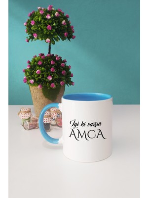  Iyi Ki Varsın Amca Amcaya Hediye Kupa Bardak Mavi