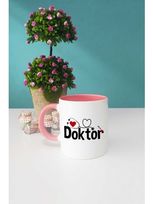 Doktora Hediye Kupa Bardak Pembe